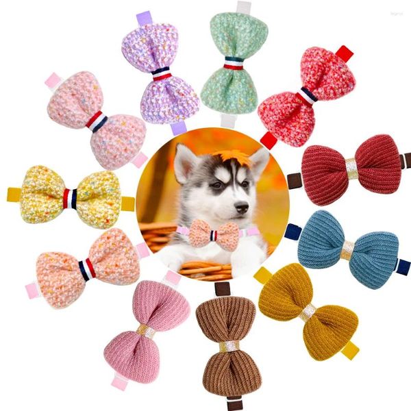 Vêtements pour chiens 50PS coton noeud papillon réglable petit chat noeuds papillons pour chiens animaux de compagnie accessoires de toilettage fournitures pour animaux de compagnie