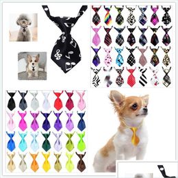 Vêtements pour chiens 56 couleurs réglables chat et chien cravate animal de compagnie l'arc accessoires de robe de chiot motif personnalisable drop livraison maison jardin su dhqus