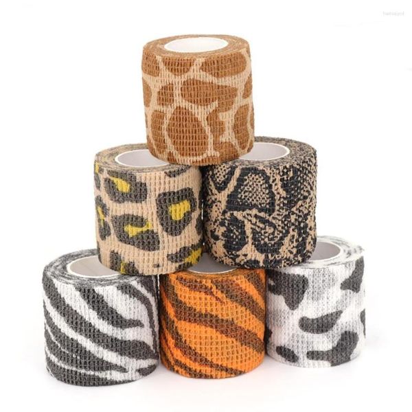 Vêtements pour chiens 5pcs bandage élastique imprimé animal auto-adhésif non tissé de tissu animal de compagnie