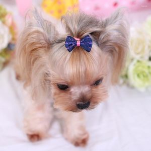 Vêtements pour chiens 5pcs de toilettage arcs beaux pinces de cheveux de animaux de compagnie chiot à coiffure à cheveux accessoires en épingle à cheveux charmes cadeaux