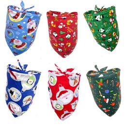 Ropa para perros 6 colores Perros Bandana Navidad Mascota Triángulo Cabeza Bufanda Accesorios Baberos para perrito gato