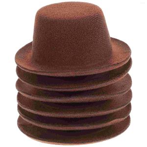 Ropa para perros 6 PCS Crafts Mini Cowboy Hat Caps Pink Cowgirl para mujeres Decoraciones de fiesta de tela