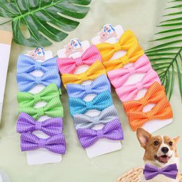 Ropa para perros 6PCS / SET Dotted Small Cat Bowties Bow Tie Candy Colors Cute Grooming Artículos para mascotas para suministros para perros