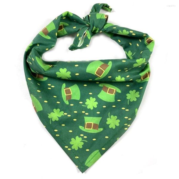 Vêtements pour chiens 72 pièces/lot vente en gros vert mignon Festival chat Bandana bavoirs coton pour petit moyen grand animal de compagnie