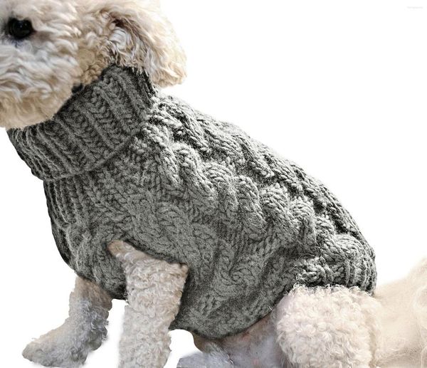 Ropa para perros 8 colores ropa de invierno cálido suéter suave para perros pequeños Chihuahua ropa para mascotas abrigo tejido de ganchillo Jersey Perro S-XL