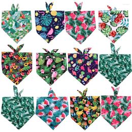 Appareils pour chiens 8pcs Bandana Fruit Style Accessoires Scarf Summer Bandanas Bulk Small Pet Supplies