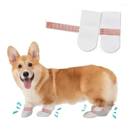 Ropa para perros 8 unids Tela no tejida Zapatos para mascotas Botas protectoras blancas Cubiertas de zapatos desechables para actividades al aire libre de mascotas