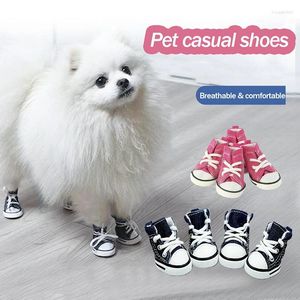 Vêtements de chien Une paire de chaussures antidérapantes mignonnes pour animaux de compagnie Couvertures en toile de denim pour chiens et chats Accessoires respirants en plein air