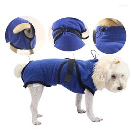 Vêtements pour chiens Absorbant Serviette pour animaux de compagnie Vêtements Peignoir Superfine Fibre Chiens à séchage rapide