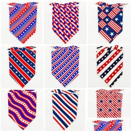 Dog Apparel Accessories 100Pcs 4Th Of Jy Bandanas Independence Day Pet For Small Large Scarf Bibs Collars Drop Delivery Home Garden S Dhbcc