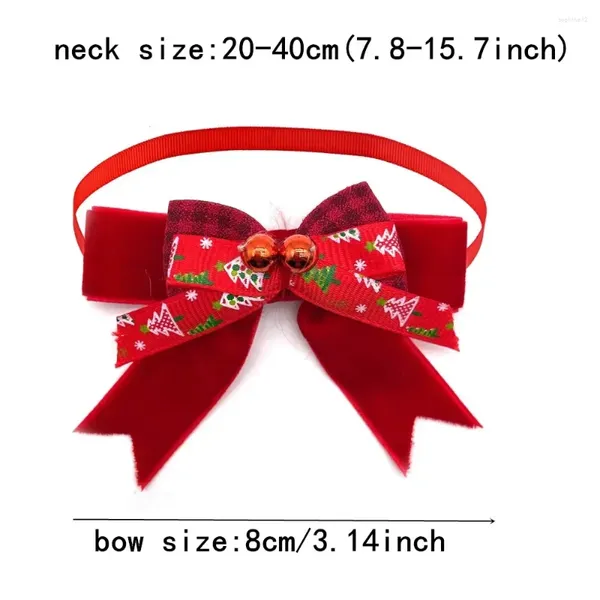 Accesorios de ropa para perros Bow Christmas para la corbata Suministros de preparación para productos de vacaciones