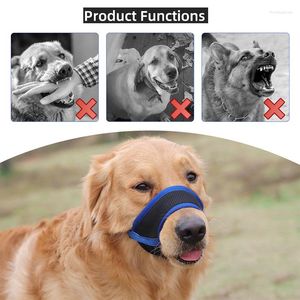 Accesorios de ropa para perros Pet NO Bite Máscara bucal ajustable Suministros Bozal Anti Masticar Malla Seguridad Aseo Transpirable S-XXL