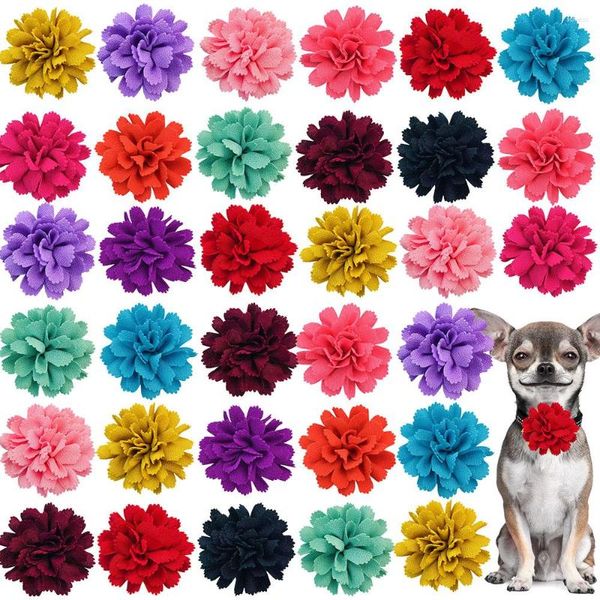 Accesorios de ropa para perros, pajarita de flores con lazo de gato sólido para Collar, dijes, productos de aseo para cachorros, corbata para perros pequeños