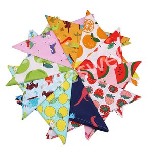 Accessoire Vêtements pour chiens Animaux domestiques Saliva Serviette Été Tropical Fruit Motif Réglable Cadeau Chien Cat Bandana S m