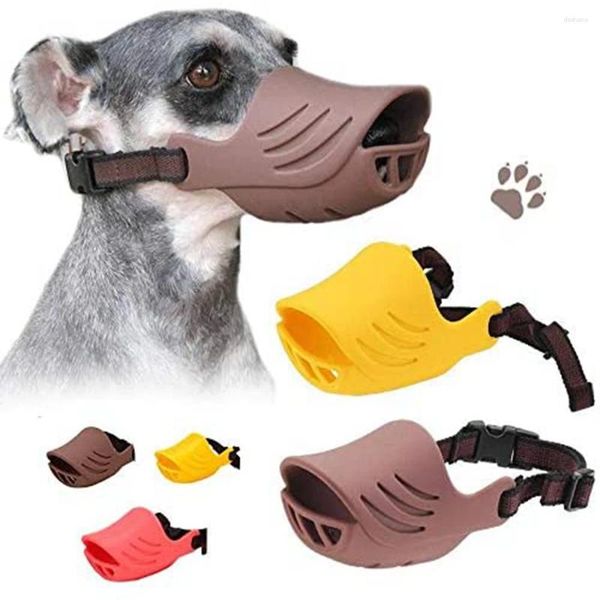 Vêtements de chien réglable anti-morsure aboiement bouche couverture museau forme de canard muselière confortable pour