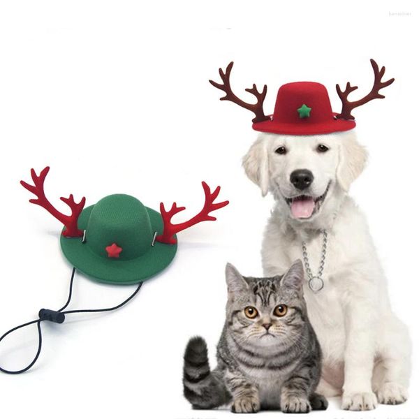 Ropa para perros gorro de Navidad lindo para mascotas accesorios de decoración de gato de cuerno de ciervo producto