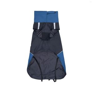 Ropa para perros Tira elástica ajustable Secado rápido con tiras reflectantes Impermeable Lavable Alta visibilidad Correa con cordón Chubasquero