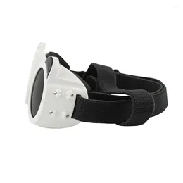 Vêtements pour chiens Lunettes réglables Lunettes pour animaux de compagnie Ensemble pour chiens de petite race Lunettes de soleil coupe-vent à l'épreuve des UV avec sangles en plein air