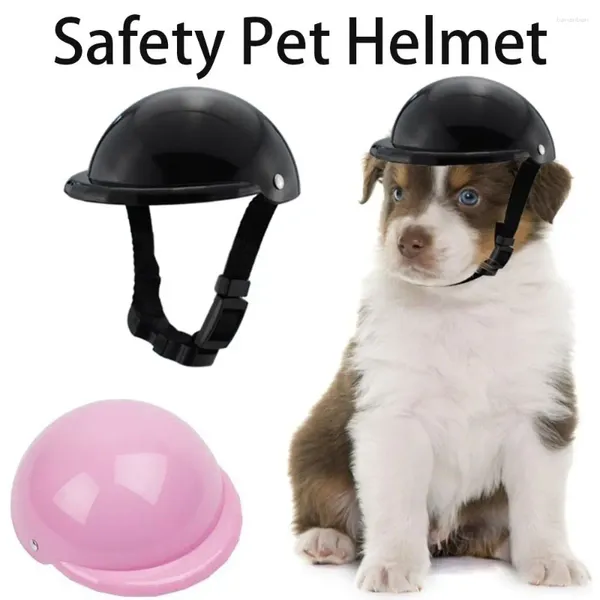 Ropa para perros Cascos ajustables Moda ABS Divertido Seguridad Gorra para mascotas SML Plástico Proteger Ridding Motocicletas Bicicleta