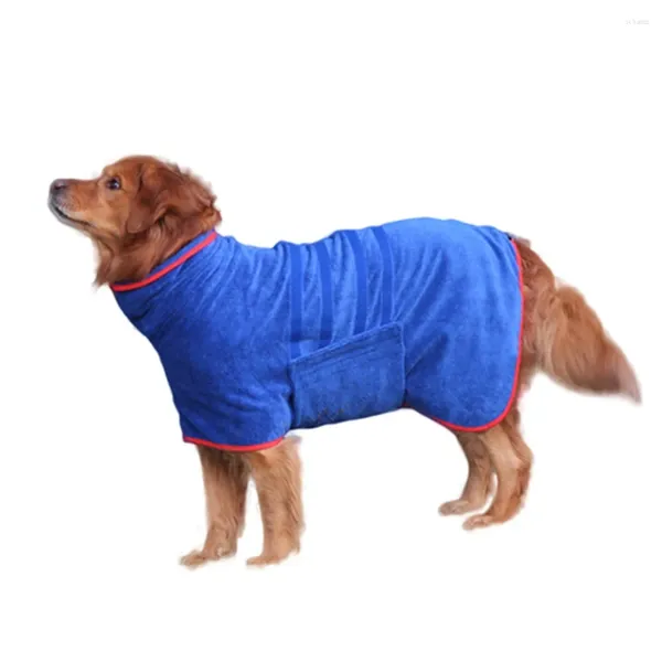 Ropa para perros Ajustable Suave Secado rápido Súper absorbente Gatos para mascotas Albornoz Toalla Baño de microfibra de alta calidad