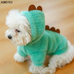 Hondenkleding AGMSYEU kleine kleding huisdierproducten Little Flying Dragon Hoodie Sweater Cat Winter Warm Green Siamese