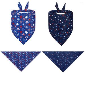 Appareils pour chiens American Independence Day Triangle Triangle Scarf Saliva Cat Bandage triangulaire accessoires Supplies Produits