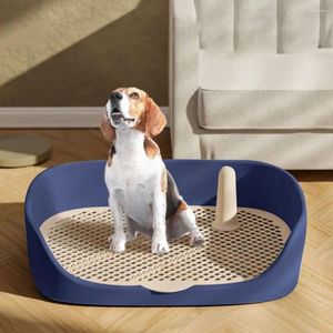 Vêtements pour chiens Toilettes pour animaux de compagnie anti-éclaboussures avec mur de protection Bac à litière pour chat en plastique Formation de pot amovible pour chiens et chats Chiot