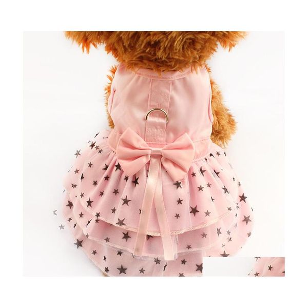 Ropa para perros Armi Store Patrón de estrella negra Vestido de verano Perros Vestidos de princesa 6071033 Falda rosa para mascotas Suministros de ropa Xxs Xs S M L X Otv7T