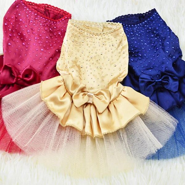 Vêtements de chien arrivée vêtements jupe chiot chat style printemps été petite princesse tutu robe animal de compagnie fournit en gros