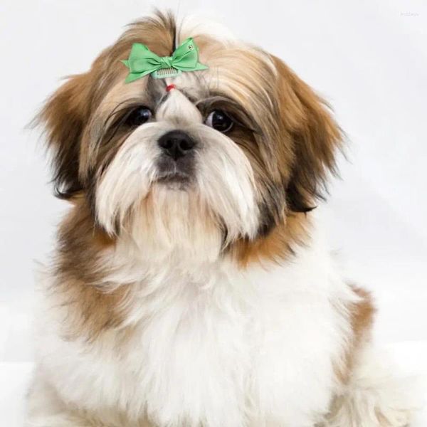 Vêtements de chien attrayant animaux de compagnie pince à cheveux anti-rouille chapeaux en acier inoxydable forme d'arc délicate épingle à cheveux nœud papillon
