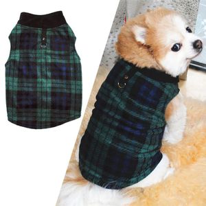 Vêtements pour chiens chemises à carreaux d'hiver Autum