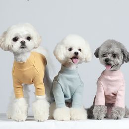 Hondenkleding Herfst- en winterkleding Katoenen bodemoverhemd Nauwsluitend Warm Stretch Lang Designer 230914
