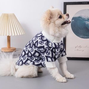 Ropa para perros Otoño e invierno Moda Diseñador de lujo Suéter para mascotas Espesado Alto Elástico Ropa cálida Schnauzer Dachshund
