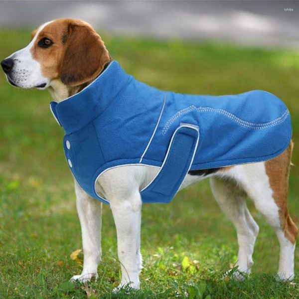 Vêtements pour chiens Vestes d'automne et d'hiver Vêtements chauds Matériau polaire Effet réfléchissant sur le manteau