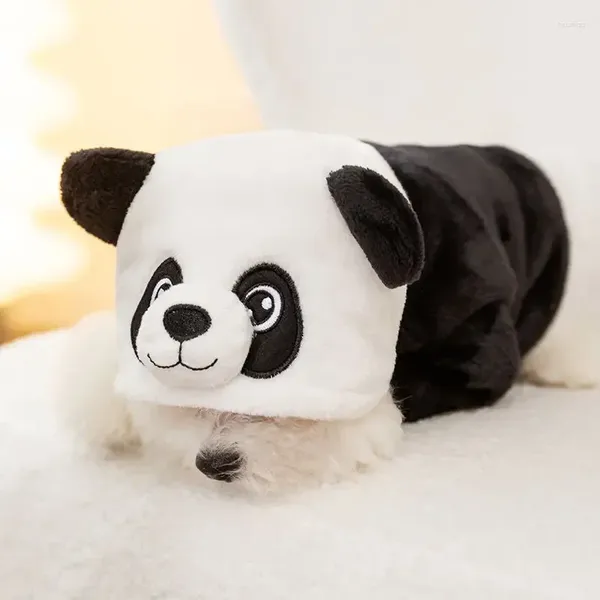 Vêtements pour chiens Automne et hiver Vêtements pour animaux de compagnie Costumes amusants Panda Design Petite taille moyenne Combinaison en peluche Chihuahua Yorkshire Caniche