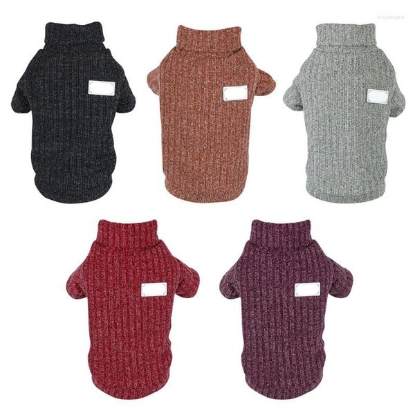 Vêtements pour chiens automne hiver 5 couleurs chauds vêtements pour animaux de compagnie pulls tricot Crochet vêtements pour chiens Chihuahua teckels