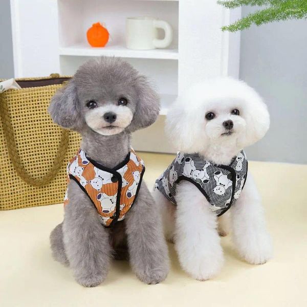 Appareils pour chiens Automne Carton d'hiver Cardigan Pull chaud chaud chat Cat tissu mignon pour les petits chiens Chihuahua Poodle Walking Pet Supplies