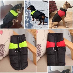 Hondenkleding herfst winterhond warme vest kleding huisdiervesten lagen met riemen ringen honden kleding drop levering home tuin smeek