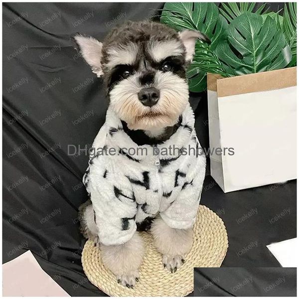 Ropa para perros Otoño Invierno Ropa para cachorros Gato Suéter Chaqueta Diseñadores de lujo Moda para mascotas Abrigo de piel de conejo Para entrega de gota Home Garde Dhzh5