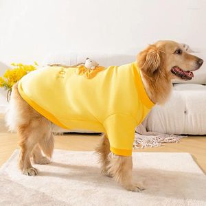 Ropa para perros otoño/invernal estilo gran sudadera dorada satsuma satsuma y ropa de mascotas grande y antihedding cálido abrigo para el hogar