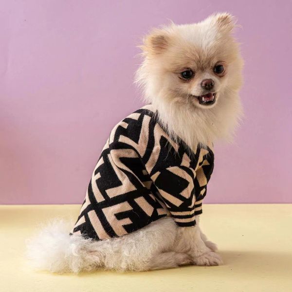 Vêtements pour chiens automne des vêtements chauds hivernaux sweater schnauzer chihuahua français bulldog teddy petit moyen de luxe de luxe sweat-shirt pour animaux de compagnie