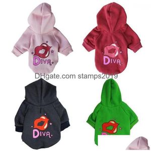 Vêtements pour chiens Automne Hiver Chaud Manteau à capuche pour animaux de compagnie Veste en molleton doux pour petits chiens Chihuahua Pug Vêtements Chiot Chat Tenue Dro Dhymf