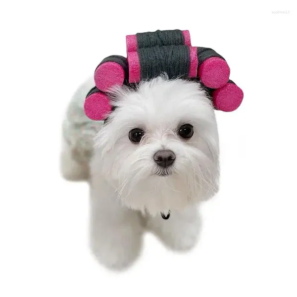 Ropa para perros Bebé Rizador Sombrero Divertido Crossdresser Rizadores Bang Sombreros Peluquería para Po Props Fiesta temática Vestido de lujo Parte