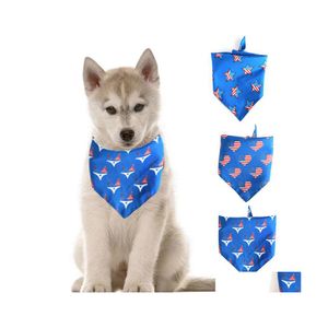 Hondenkleding bandanas Amerikaanse vlag sjaals Independence Day Bibs 4e van JY Pet Costume Accessoires voor middelgrote grote honden Drop leveren DIHT7