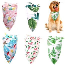 Bandanas de ropa para perros Accesorios grandes bufanda Tada de gato Bailera de verano Patrón de flamingo Patrón de babero lavable