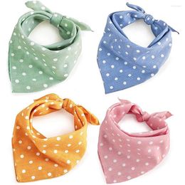 Hondenkleding bandanas polka dots kerchief dagelijkse driehoek slabbetjes roze groen blauw oranje sjaals huisdier verjaardag cadeau verstelbare accessoires