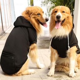 Hondenkleding Basic Hoodie Zachte en warme grote trui met zak grote winterjas koud weer huisdierenkleding voor XL-5XL-honden
