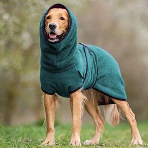 Vêtements pour chiens Peignoirs Serviette de bain absorbante Sweats à capuche chauds pour petits chiens moyens Robe pour animaux de compagnie Manteau de flanelle épais