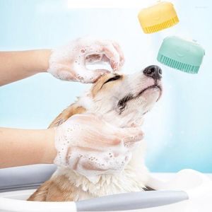 Vêtements pour chiens Salle de bains Chiot Big Cat Bath Massage Gants Brosse Soft Sécurité Silicone Accessoires pour animaux de compagnie pour chiens Chats Outils Mascotas Produits