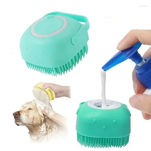 Appareils pour chien Puppy Big Cat Bath Bath Massage Gants Pet Pet Brush Soft Safety Silicone Accessoires pour Dogsdog Shampooing